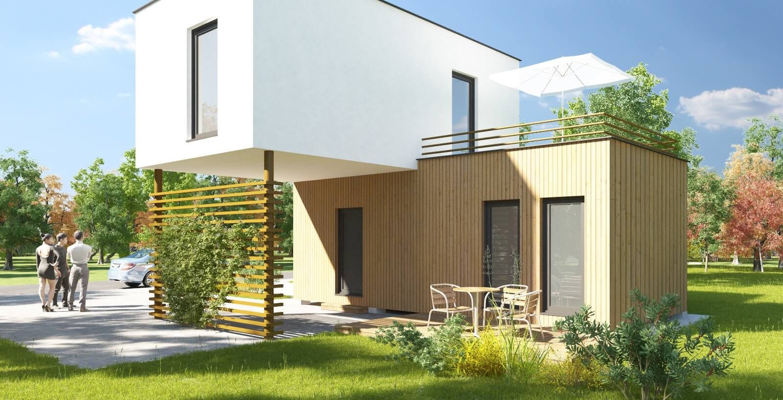 <b style="color:black;font-size:20px;line-height:2em;">POSCHODOVÝ MODUL</b><br>​ Poschodový modul má zastavanú plochu 40 m² a úžitkovú plochu obidvoch poschodí 56 m². <br><br><b style="font-size:17px;background:#ff4545;color:white;padding:10px 20px">VYBRAŤ</b><br><br>