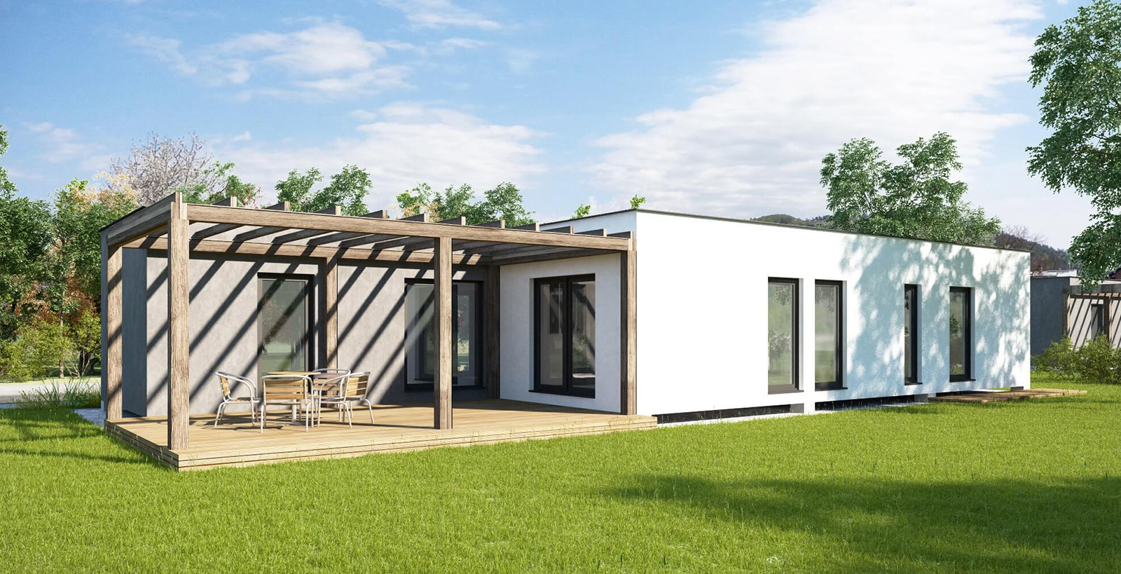 <b style="color:black;font-size:20px;line-height:2em;">FAJN Z MODUL</b><br> Zastavaná plocha je oproti jodnomodulu cca dvojnásobná, až 96 m² a úžitková plocha je 81,6 m².<br><br><b style="font-size:17px;background:#ff4545;color:white;padding:10px 20px">VYBRAŤ</b><br><br>