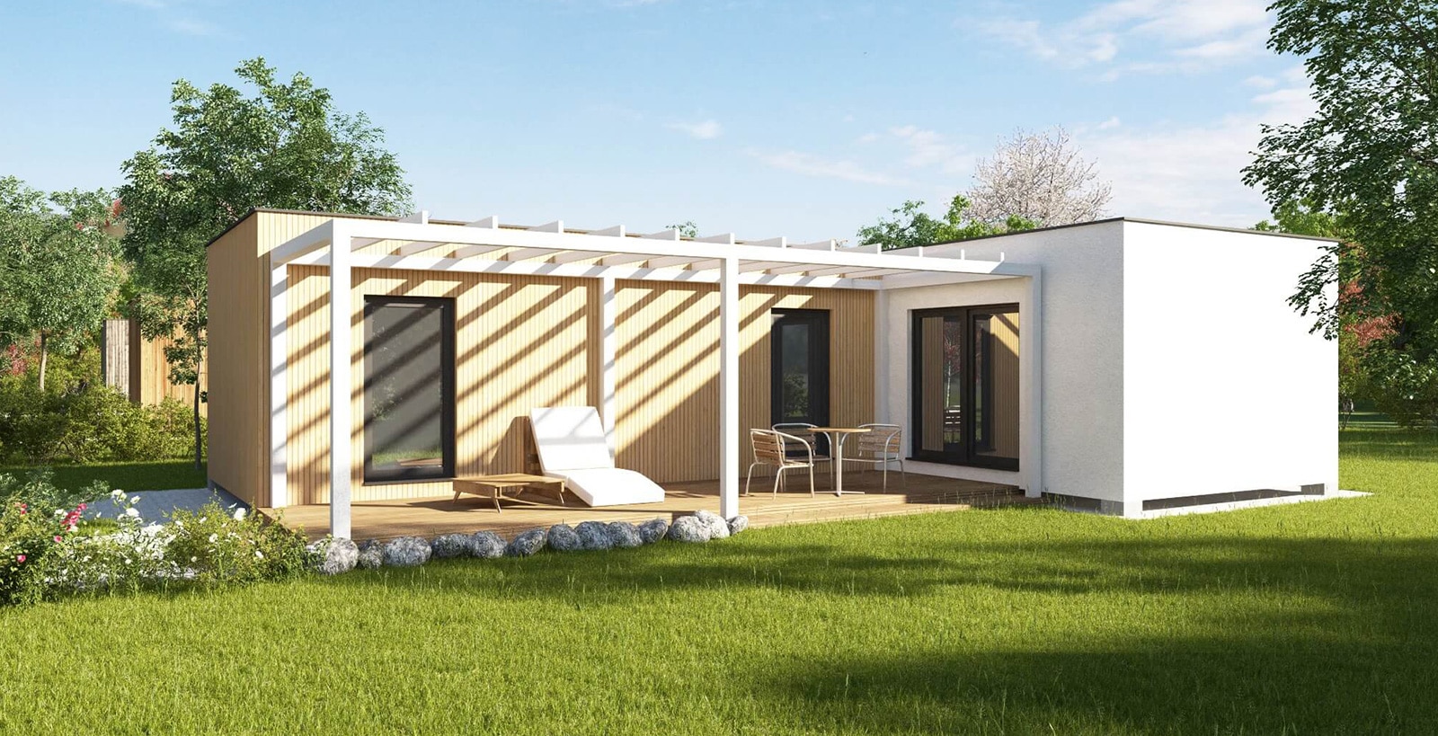 <b style="color:black;font-size:20px;line-height:2em;">FAJN L MODUL</b><br> FAJN L modul Vám ponúka väčšiu zastavanú plochu 64 m² a aj úžitkovú plochu 54 m².<br><br><b style="font-size:17px;background:#ff4545;color:white;padding:10px 20px">VYBRAŤ</b><br><br>